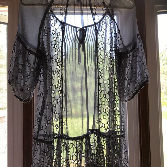 Daniel Rainn Grey Tunic Blouse Women's Med. Vintage - Picture 4 of 5